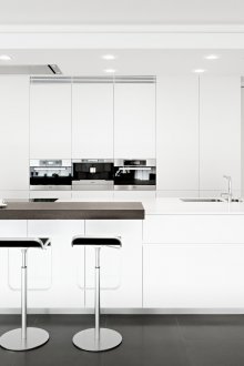 Dapur 9 m persegi dengan gaya minimalis