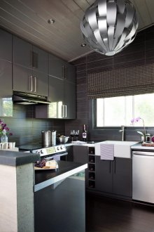 Dapur adalah 9 m persegi gelap