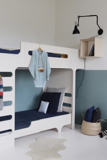 Bilik kanak-kanak untuk dua lelaki adalah putih