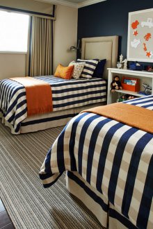 Reka bentuk bilik kanak-kanak berkulit untuk dua kanak-kanak lelaki