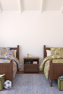 Reka bentuk tapak semaian untuk dua lelaki di loteng