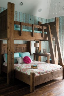 Reka bentuk bilik kanak-kanak untuk dua lelaki adalah desa