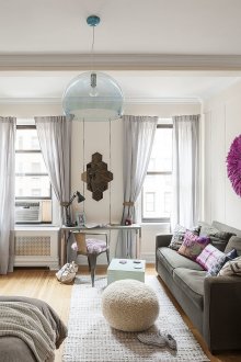 Дизайн на тапети за студио апартамент с абстракция