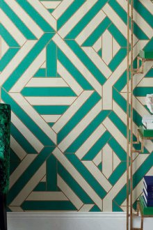 Дизайн на тапети за студио апартамент тюркоаз