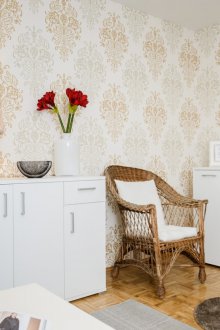 Дизайн на тапети за студио апартамент класически