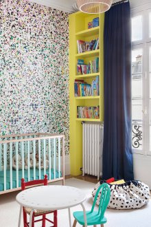 Дизайн на тапети за едностаен апартамент за деца