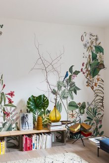 Дизайн на тапети в тропически стил