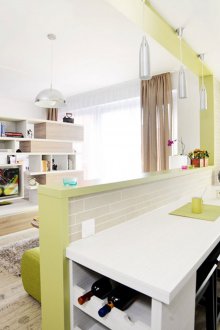 Reka bentuk odnushki dengan tapak semaian dan langsir