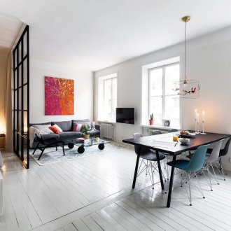 Bilik tidur dalam susun atur apartmen studio