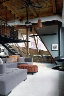 Мебели в интериора на таванското помещение