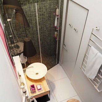 Дизайнерски идеи за малка баня с душ