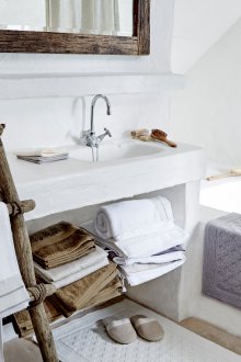 Рустични малки идеи за дизайн на баня