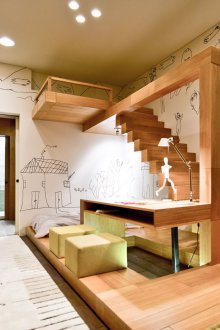 Детски 10 кв.м в стил таванско помещение