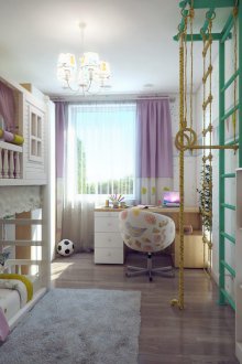 Детски 10 кв.м с тапет