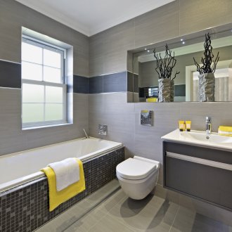 Bilik mandi 4 m persegi coklat