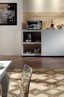 Комбиниране на подови плочки в кухнята