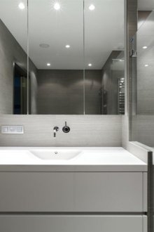 Bilik mandi 4 m kelabu kelabu