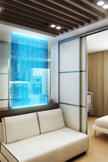 Детска стая в студио апартамент с прегради