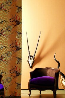 Комбинация от обикновени оранжеви и ярки тапети за принтиране