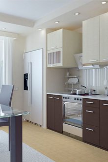 Menggantikan bahagian depan dapur berwarna vanila