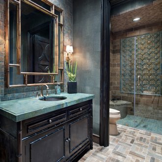 Dalaman bilik mandi gaya Ethno