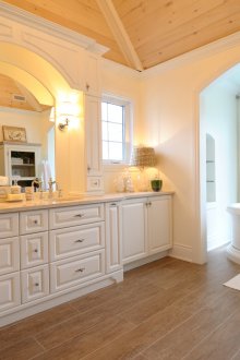 Interior dalaman bilik mandi retro