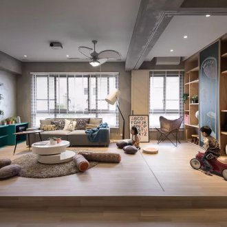 Дизайн на студио апартамент с детска стая