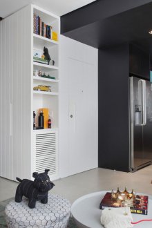 Дизайн едностаен монохромен апартамент