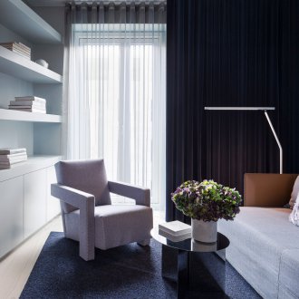 Дизайн на студио апартамент с текстил