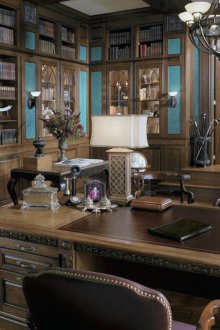 Интериорен дизайн на офис на главата в английски стил