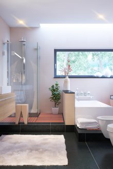 Бежов дизайн на баня