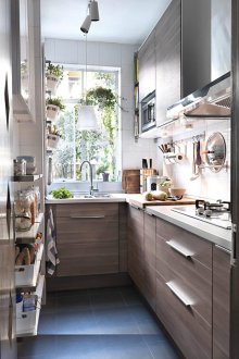 Khrushchevsky refrigerator under the window laminated