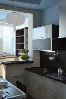 Khrushchevsky refrigerator on the kitchen loggia