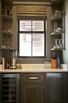 Refrigerator under the window for wine