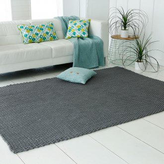 Килим от шнур сив