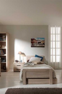 Design a room for a teenager made of wood