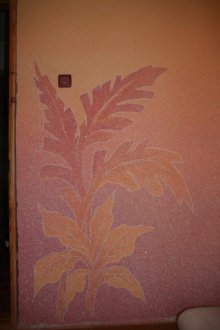 Чертежи с течен тапет с листа