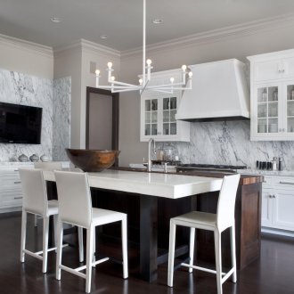 Телевизор към дизайна на кухнята