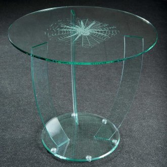 Стъклена кръгла стойка за цветя