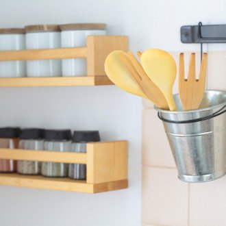 Парапет в кухнята с кофа