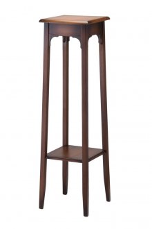 Висока двустепенна дървена стойка за цветя