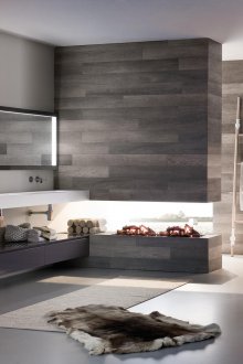 Дървена модерна баня