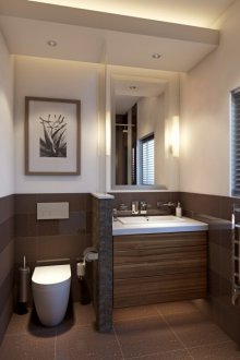 Кафява модерна баня