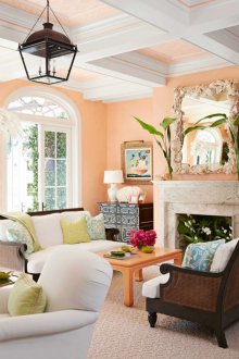 Цвят на праскова в средиземноморски интериор