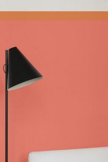 Прасковен цвят на стените в интериора