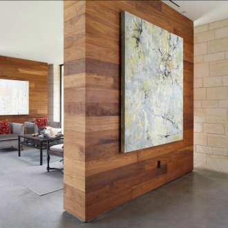 Преграда от гипсокартон с ламинат