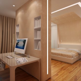 Преграда за гипсокартон в спалнята