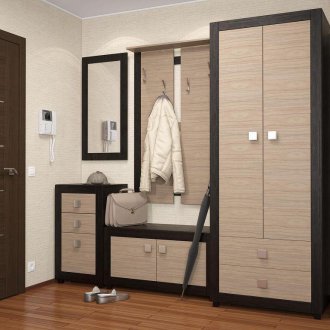 Гардероб в коридора двутонен