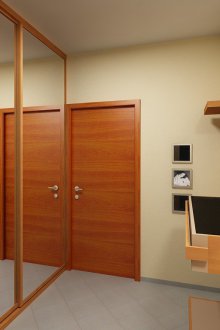 Гардероб в коридора в семпъл дизайн