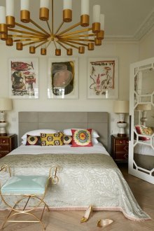 Дизайн на спалня 18 кв.м еклектика